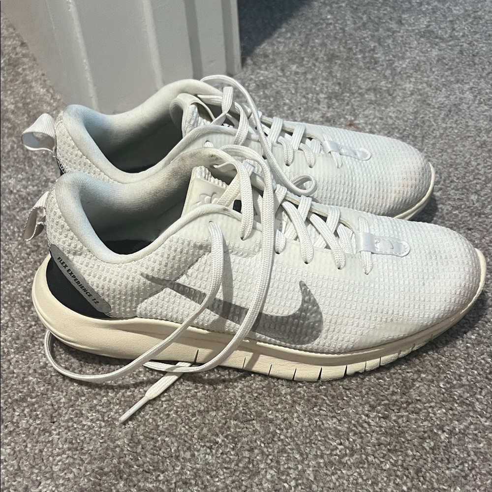 Nike White and Black Running Shoes